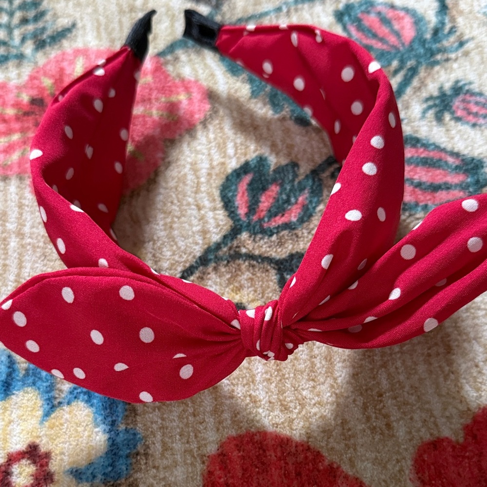Red Polka Dot Kids Headband